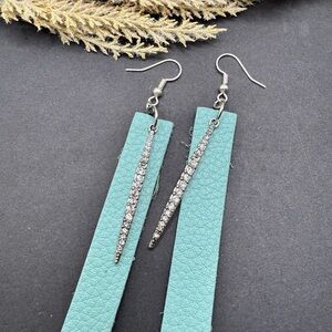Elegant Silver and Blue Dangle Earrings